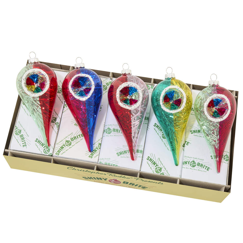 Shiny Brite Ornaments Vivid Vintage Reflector Tulips - With Box Bx369 by Christopher Radko-1