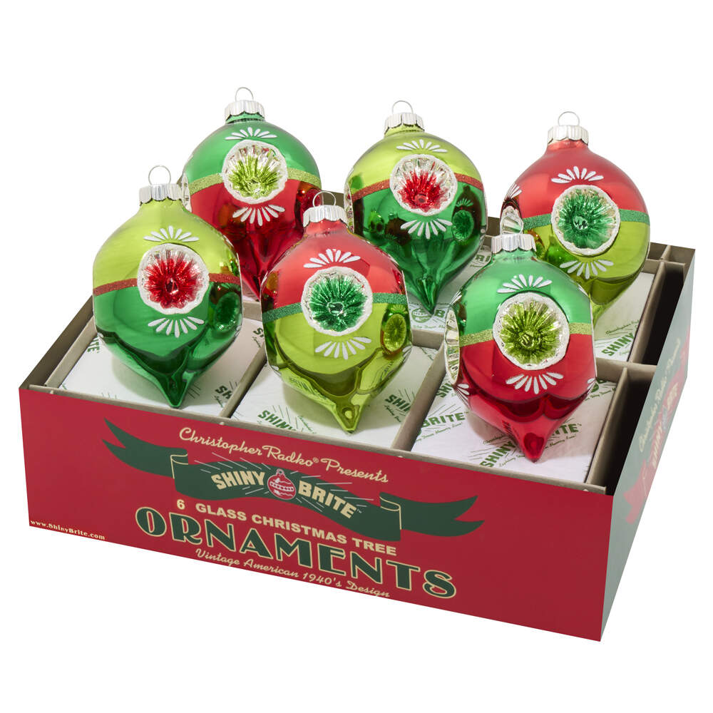 Shiny Brite Ornaments Holiday Splendor Reflecor Tulips - With Box Bx349 by Christopher Radko-1