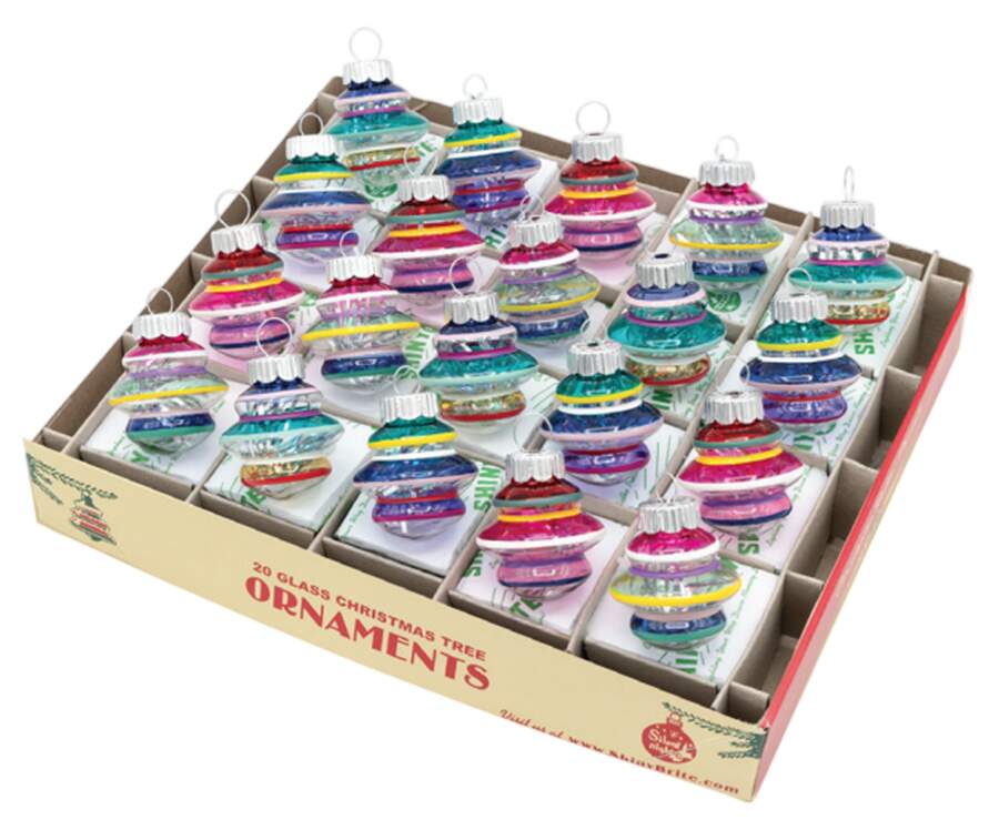 Shiny Brite Ornaments Shapes-Vivid Vintage - Boxed by Christopher Radko-1