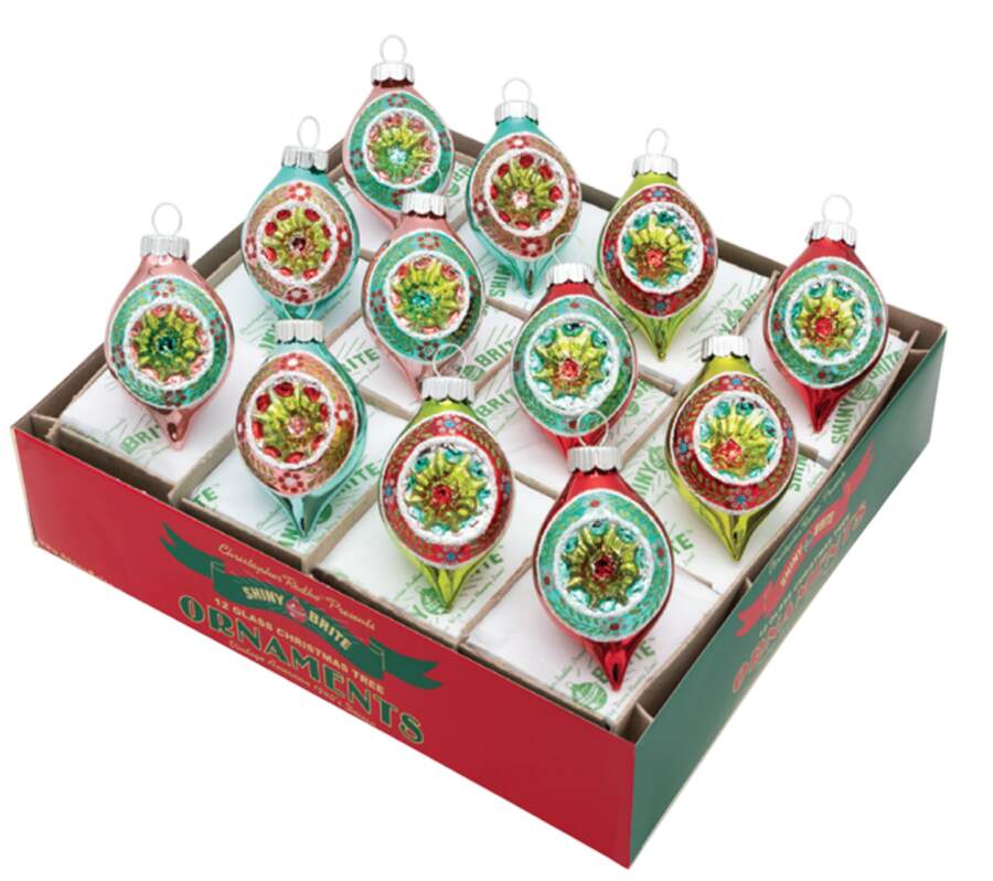 Shiny Brite Ornaments Decorated Reflector Tulip-Festive Fete - Boxed by Christopher Radko-1