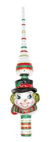 Shiny Brite Ornaments Snowman Finial-Holiday Splendor - With Box Bx389 by Christopher Radko-1