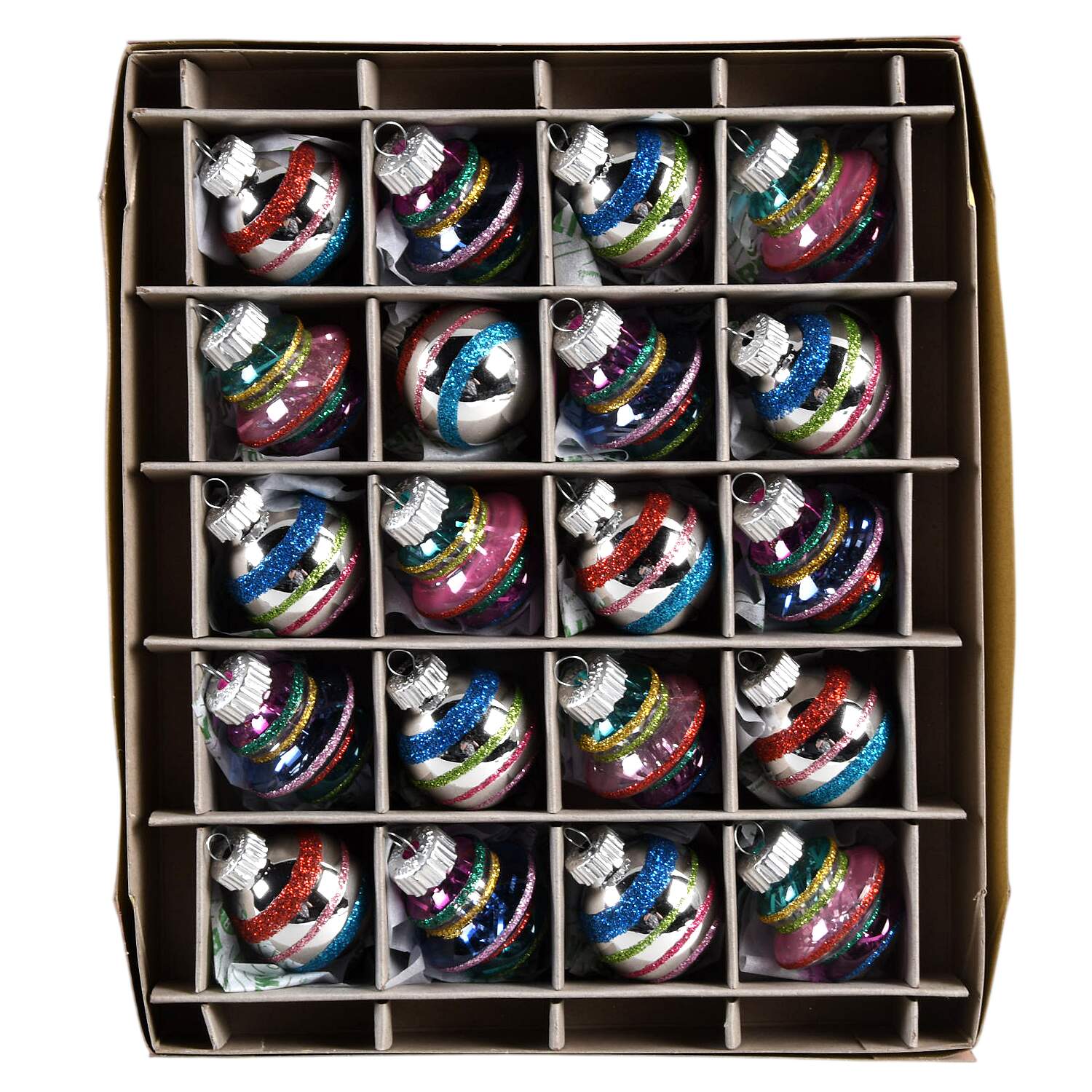 Shiny Brite Ornaments Shapes & Rounds-Christmas Confetti - Bx393 With Box by Christopher Radko-1