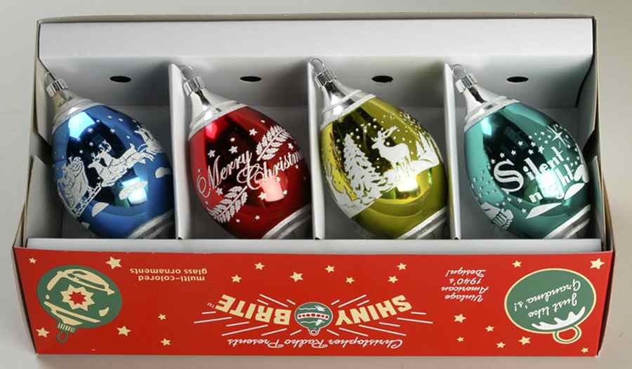Shiny Brite Ornaments Signature Drops  - Boxed by Christopher Radko-1