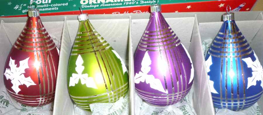 Shiny Brite Ornaments Drop Ornaments - Boxed by Christopher Radko-1