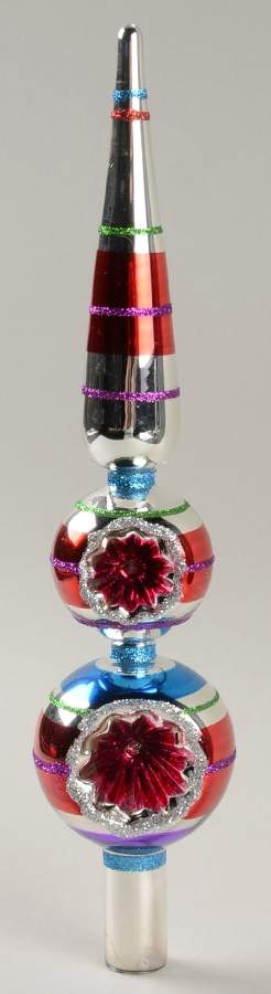 Shiny Brite Ornaments Jubilant Jolly Finial - Boxed by Christopher Radko-1