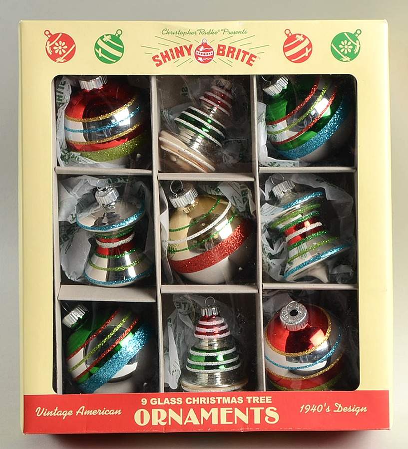 Shiny Brite Ornaments Classic Christmas - Large - Boxed by Christopher Radko-1