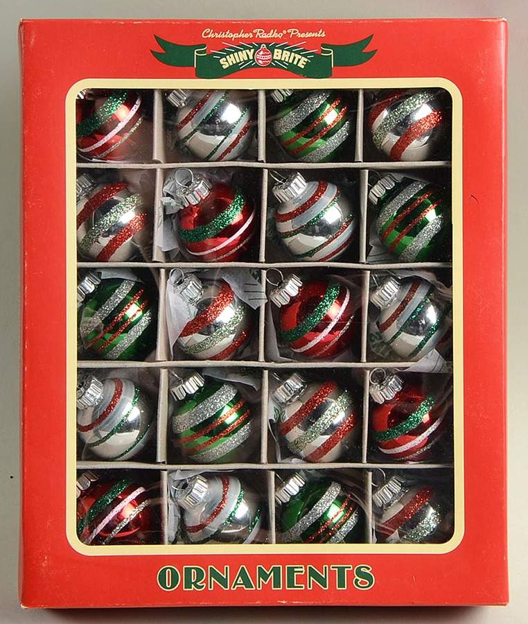 Shiny Brite Ornaments Mini Ornament Balls  - Boxed by Christopher Radko-1
