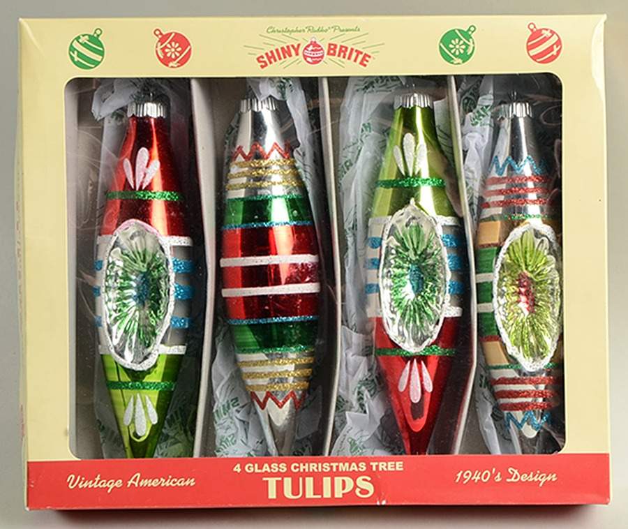 Shiny Brite Ornaments Large Tulips Multi Color - Boxed by Christopher Radko-1