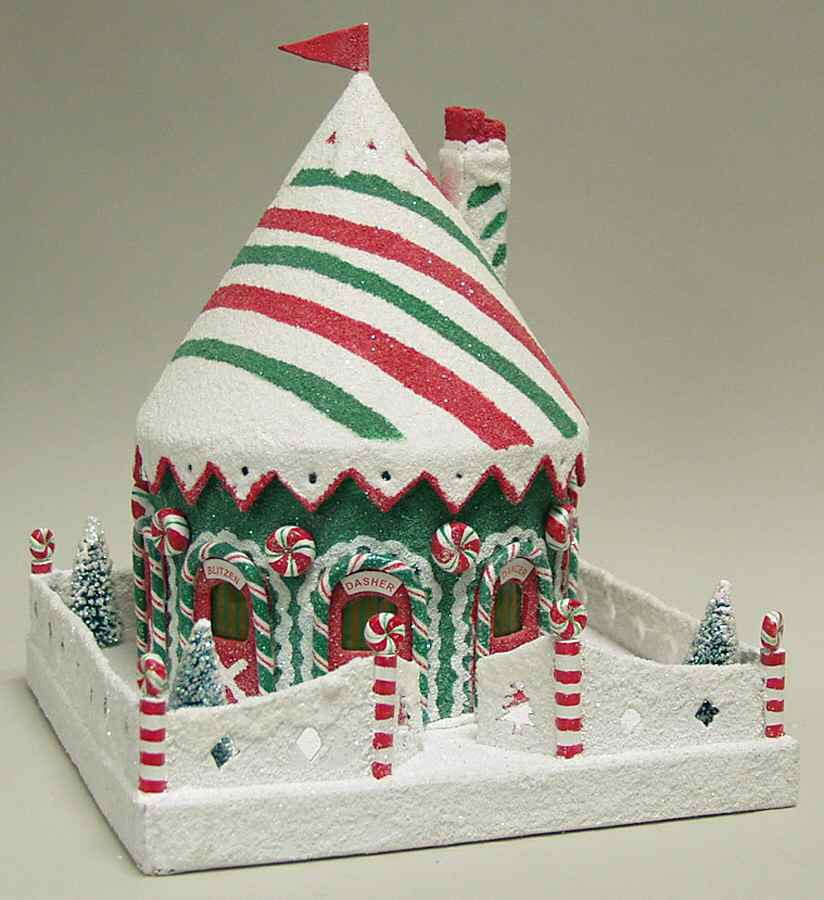 Sparkletown Peppermint Palace Barn - Boxed by Christopher Radko-1