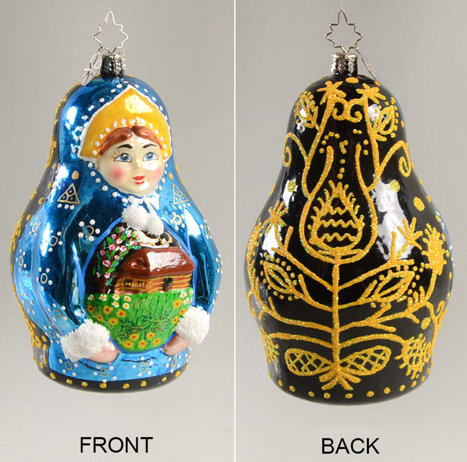 2006 Christopher Radko Ornaments Katrina Christmas-Blue-Russian Nesting - No Box by Christopher Radko-1