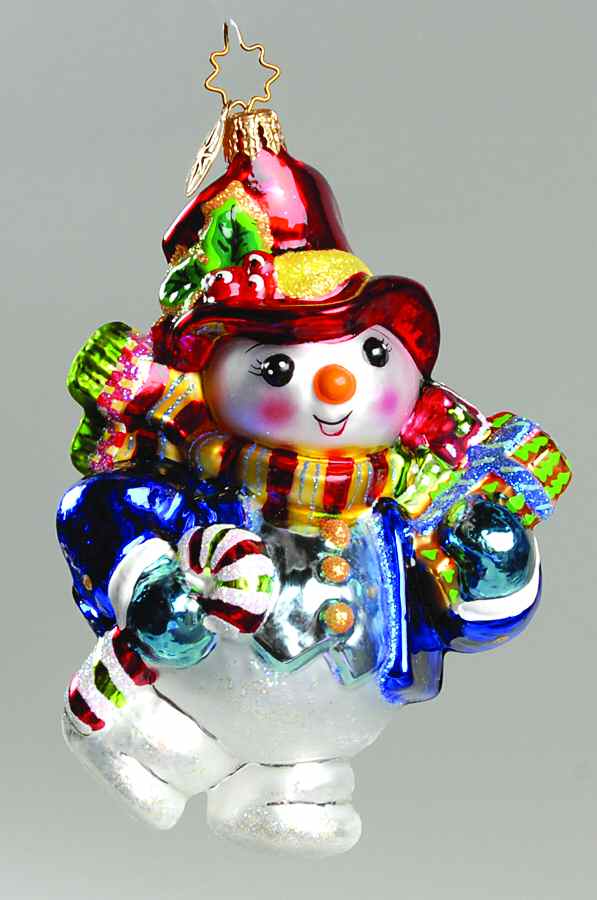 2006 Christopher Radko Ornaments Dapper Drifty-Snowman In Blue Vest - No Box by Christopher Radko-1
