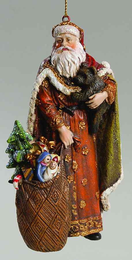 Santa's Wishes Gift Giver-Ornament - Boxed by Roman-1