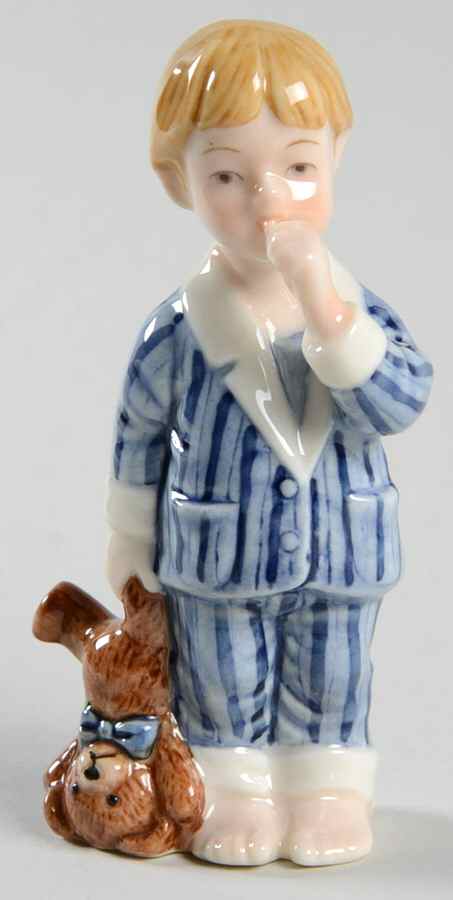 Mini Children Oscar-Boy In Pajamas - With Box by Royal Copenhagen-1
