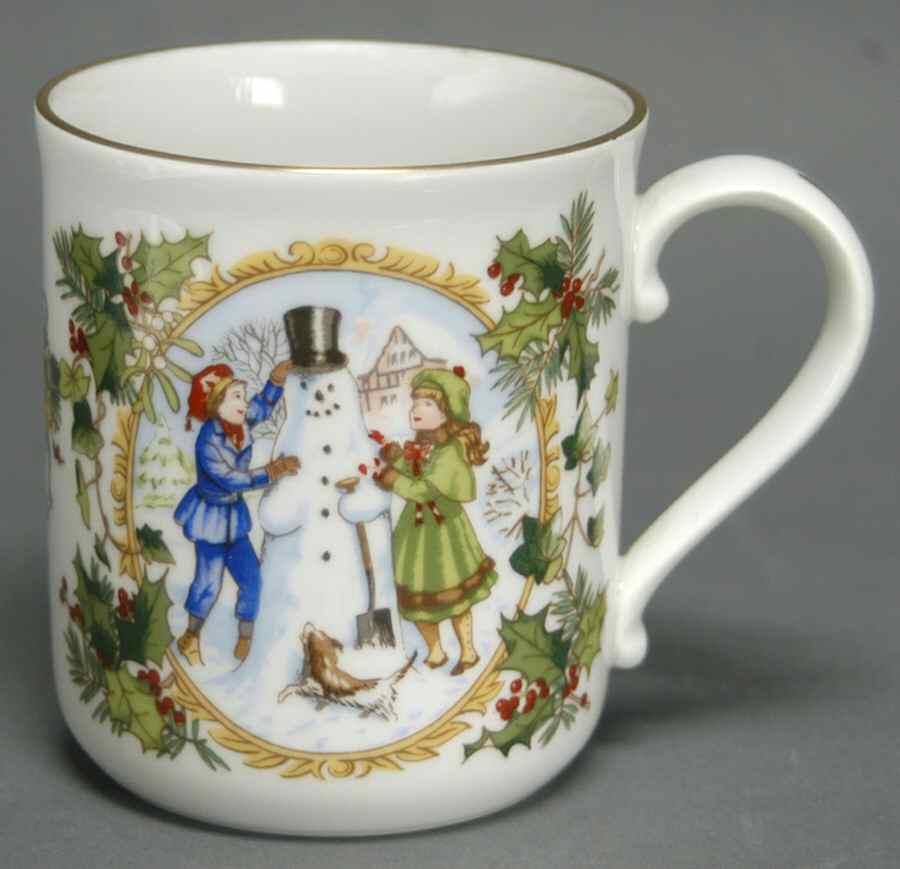 Christmas Mug Building A Snowman - Boxed by Royal Worcester-1
