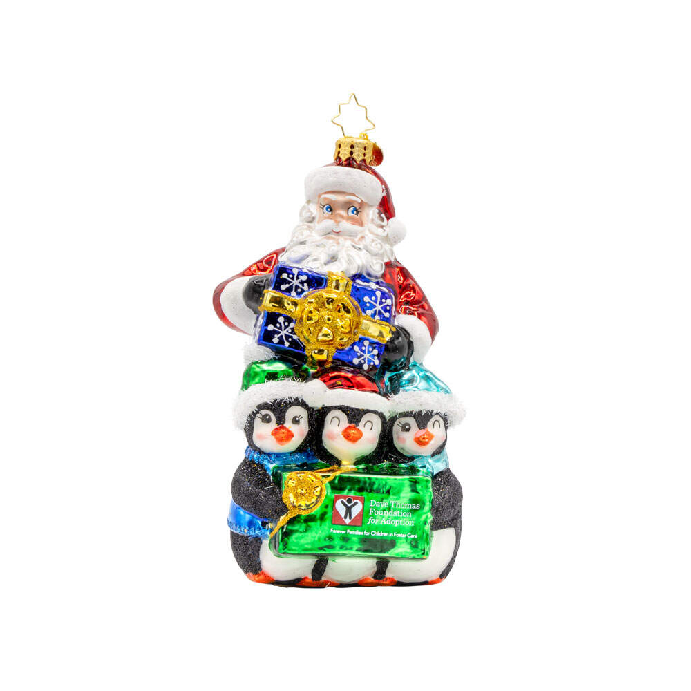 Celebrate Adoption-Dave Thomas Foundation 2025-Santa Flurry Friends - No Box by Christopher Radko-1