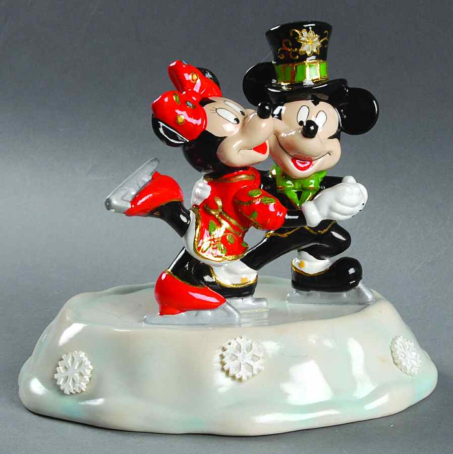 Cloissone Disney Collection Mickey & Minnie Skating - Boxed by Roman-1