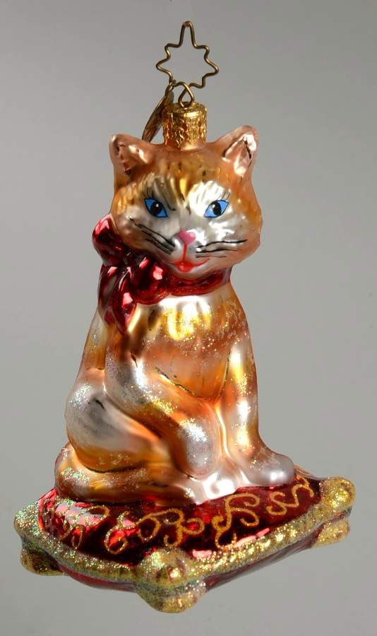 Cats & Kittens Cushy Kitties-Red Pillow - No Box by Christopher Radko-1