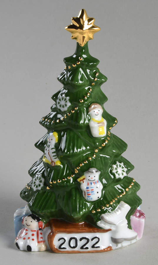 Annual Christmas Tree 2022-Tree With Snowmen - No Box by Royal Copenhagen-1