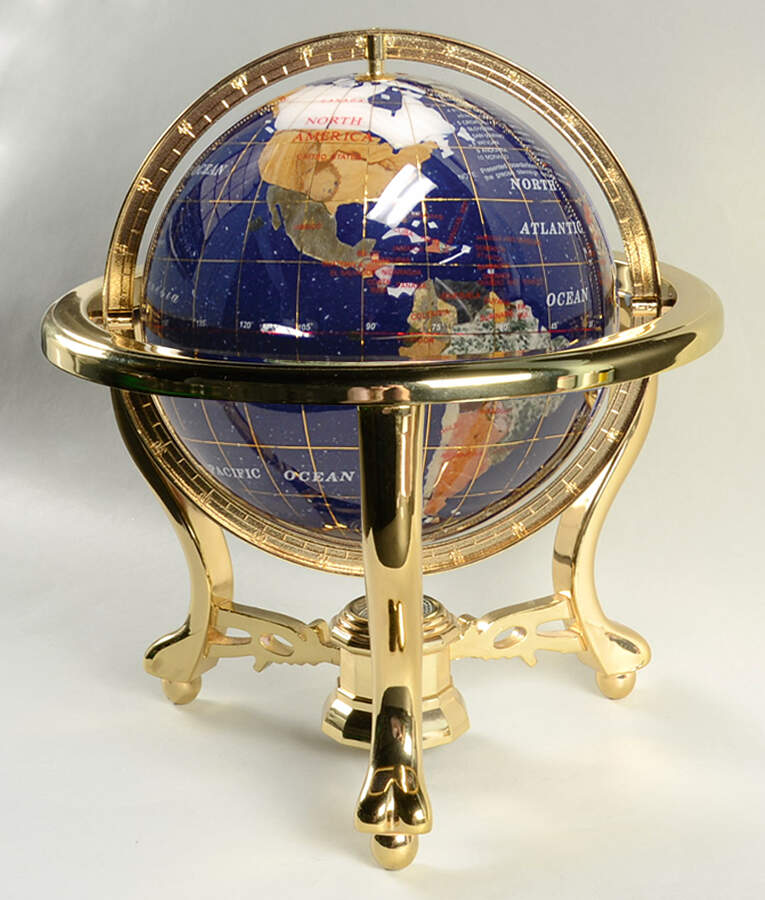 Replogle Globes Compass Jewel Blue Lapis Globe - Boxed by Replogle Globe-1