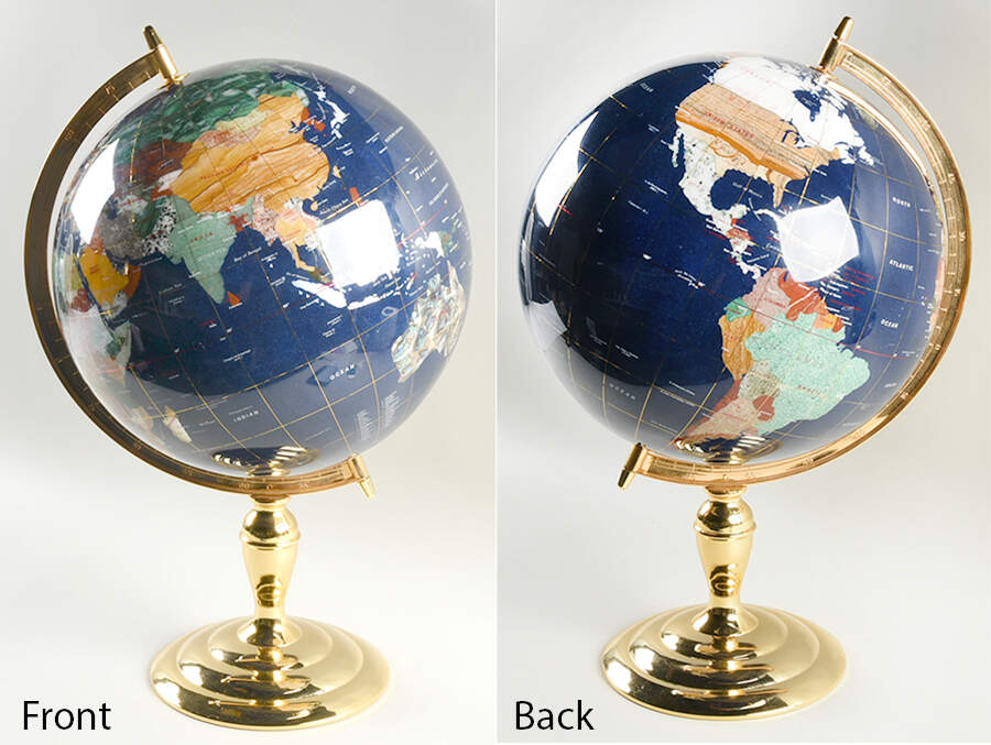 Replogle Globes Blue Lapis Gemstone Globe - Boxed by Replogle Globe-1