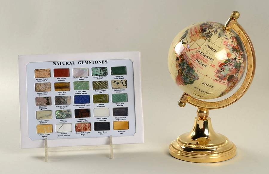 Replogle Globes Desk Globe W/ Natural Gemstone - Boxed by Replogle Globe-1