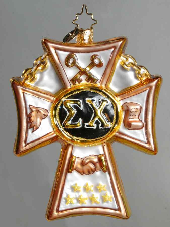 Fraternity-Sorority Sigma Chi - No Box by Christopher Radko-1