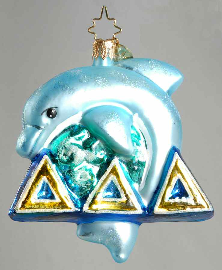 Fraternity-Sorority Tri Delta Dolphin - No Box by Christopher Radko-1