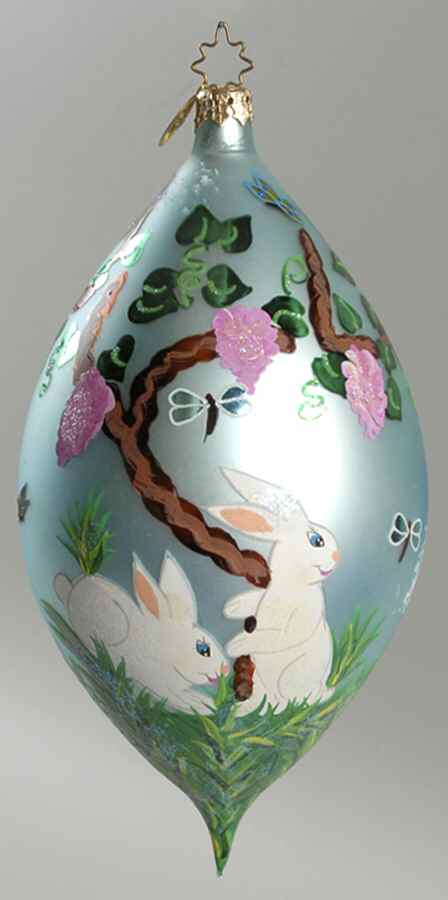 Teardrop (Shaped) Ornaments Fern Meadow Drop - No Box by Christopher Radko-1