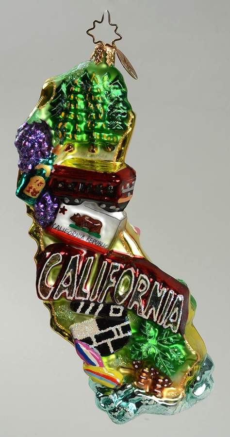 Destinations-US States Dreamin' California - No Box by Christopher Radko-1
