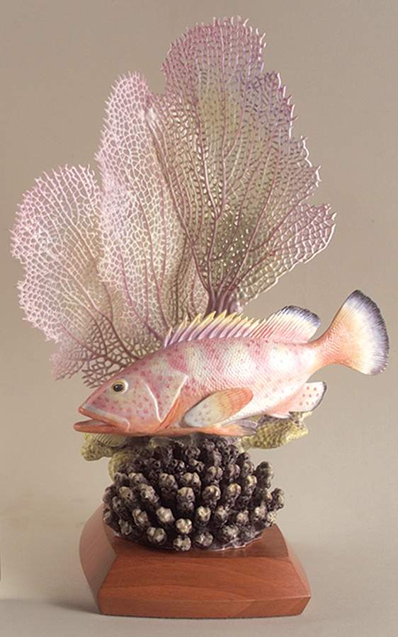 Tropical Fish-Large Red Hind Fish - Boxed by Royal Worcester-1