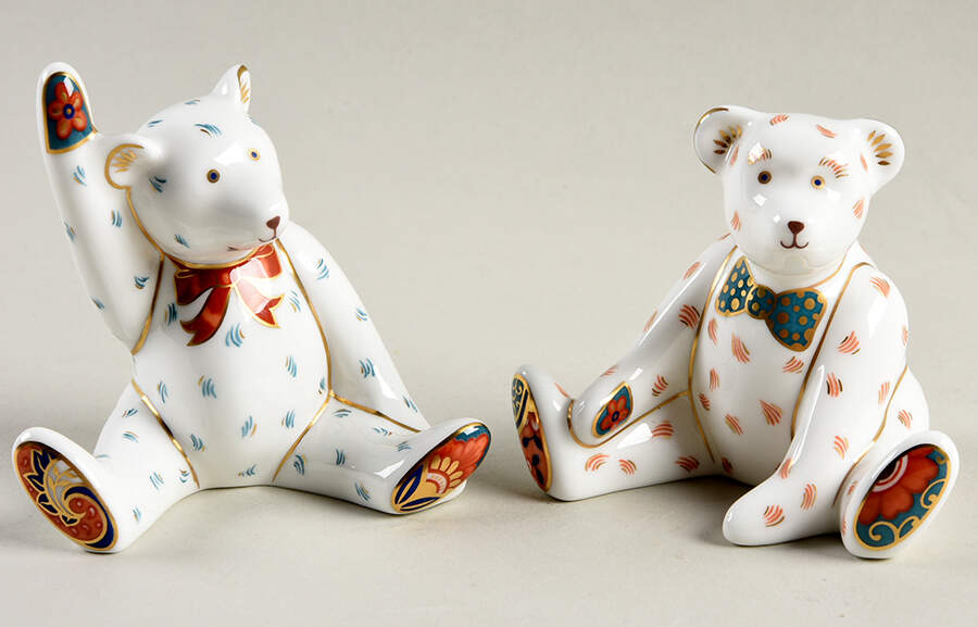 Miniature Bear Collection Teddies Emma & James Boxed Set - Boxed by Royal Crown Derby-1