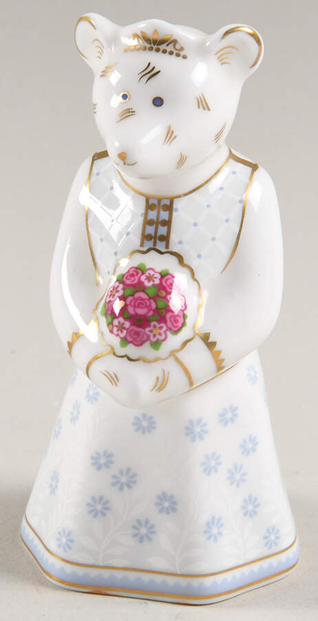 Miniature Bear Collection Bride Bear - Boxed by Royal Crown Derby-1