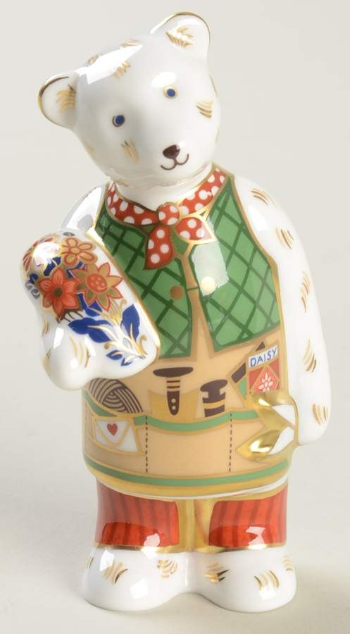 Miniature Bear Collection Gardener - Boxed by Royal Crown Derby-1