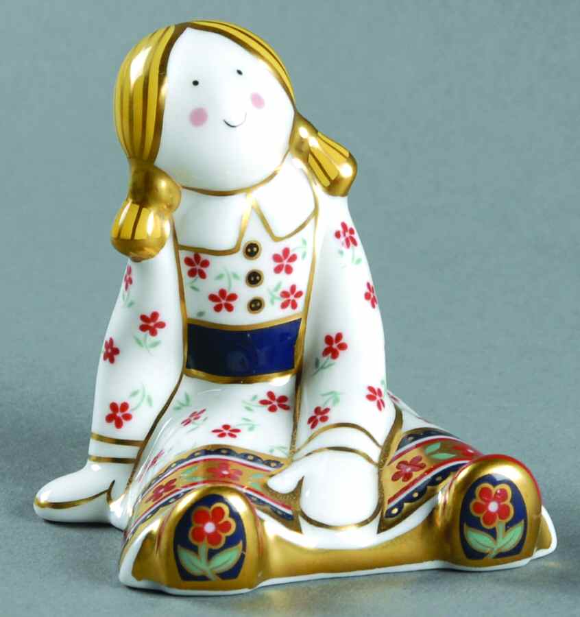 Treasures of Childhood Fleur Rag Doll-Floral Dress - No Box by Royal Crown Derby-1