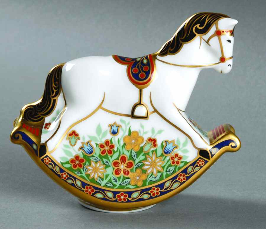 Treasures of Childhood Rocking Horse - With Box by Royal Crown Derby-1