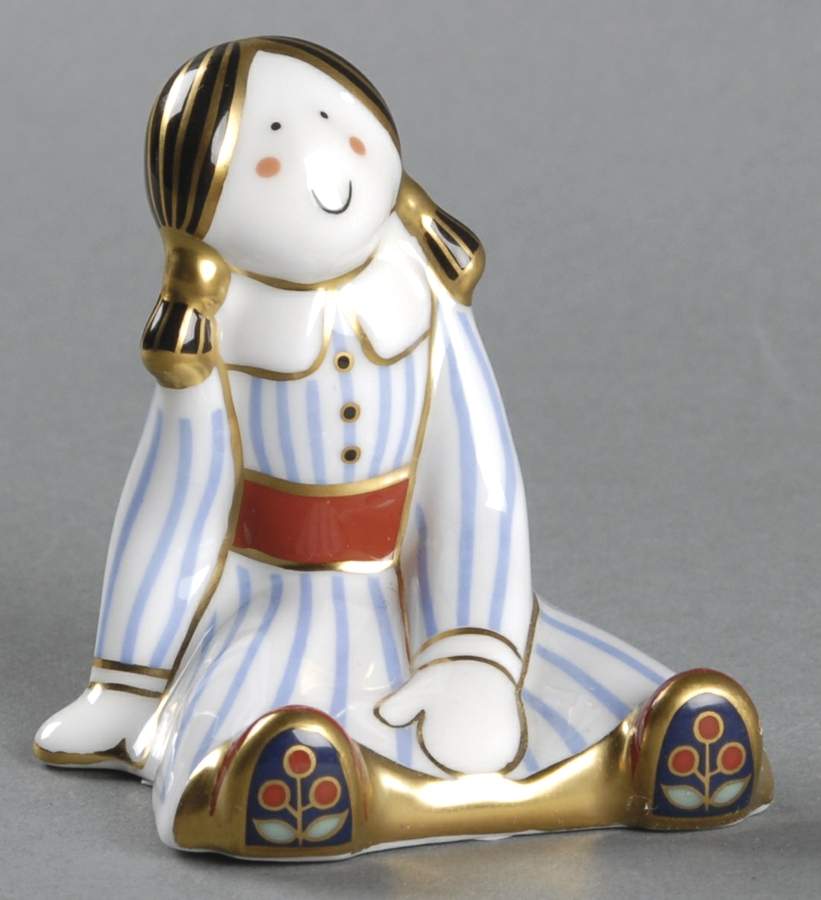 Treasures of Childhood Rag Doll-Striped Dress - No Box by Royal Crown Derby-1