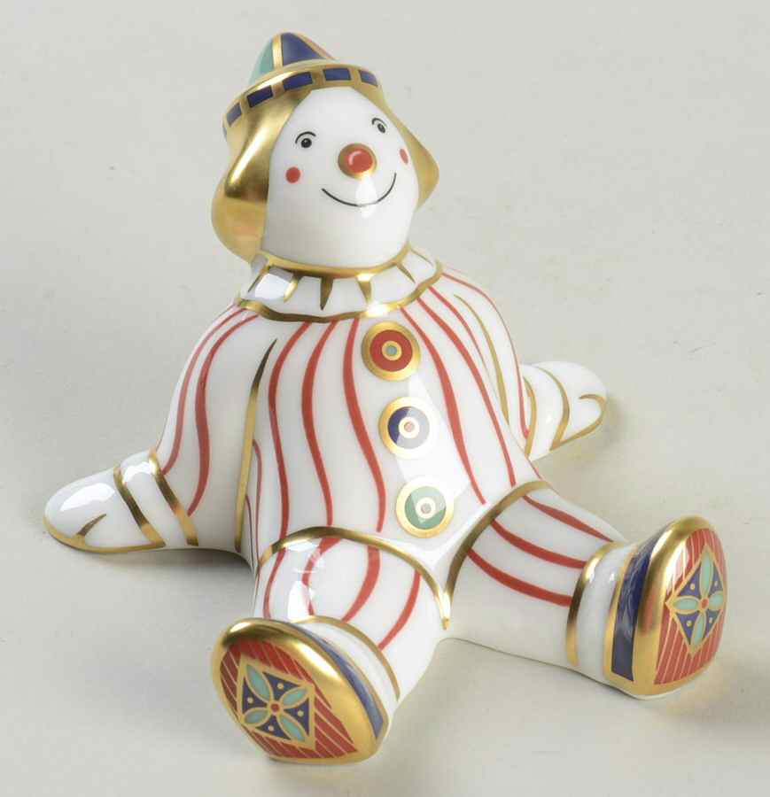Treasures of Childhood Clown Doll-Stripy - Boxed by Royal Crown Derby-1