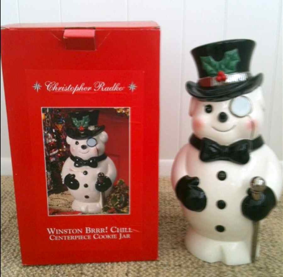 Christopher Radko Cookie Jar Winston Brr Chill - Boxed by Christopher Radko-1