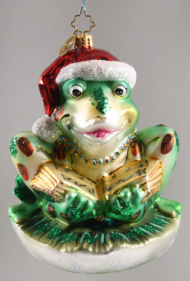 2008 Christopher Radko Ornaments Ribbit Reader - No Box by Christopher Radko-1