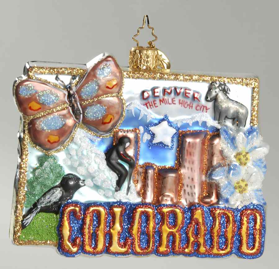 Destinations-US States Rocky Mountain Holiday-Colorado - No Box by Christopher Radko-1