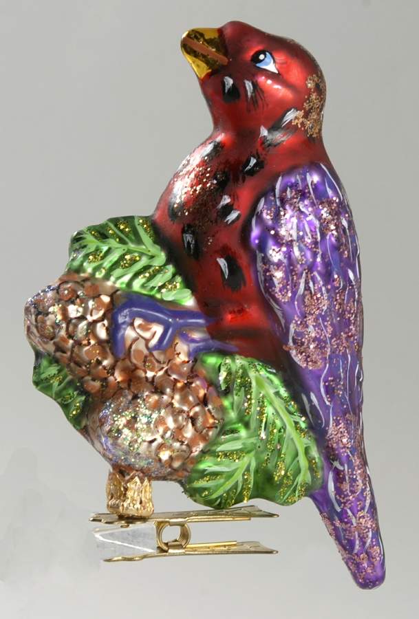 2007 Christopher Radko Ornaments Winter Warblers-Purple Finch - No Box by Christopher Radko-1