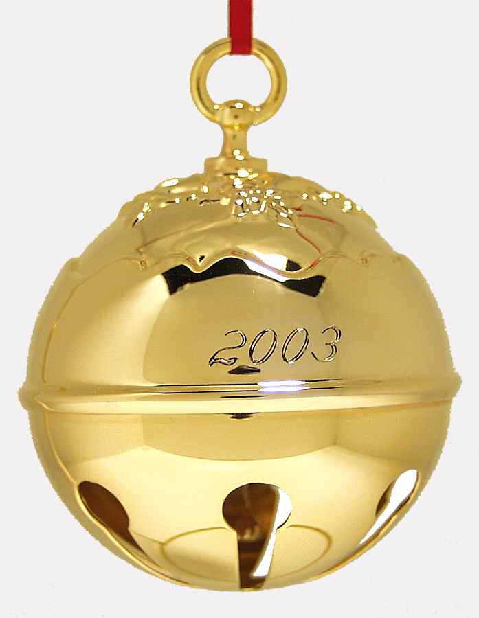 Holly Bell-Goldplate 2003 Holly Bell-Goldplate - Boxed by Reed & Barton-1