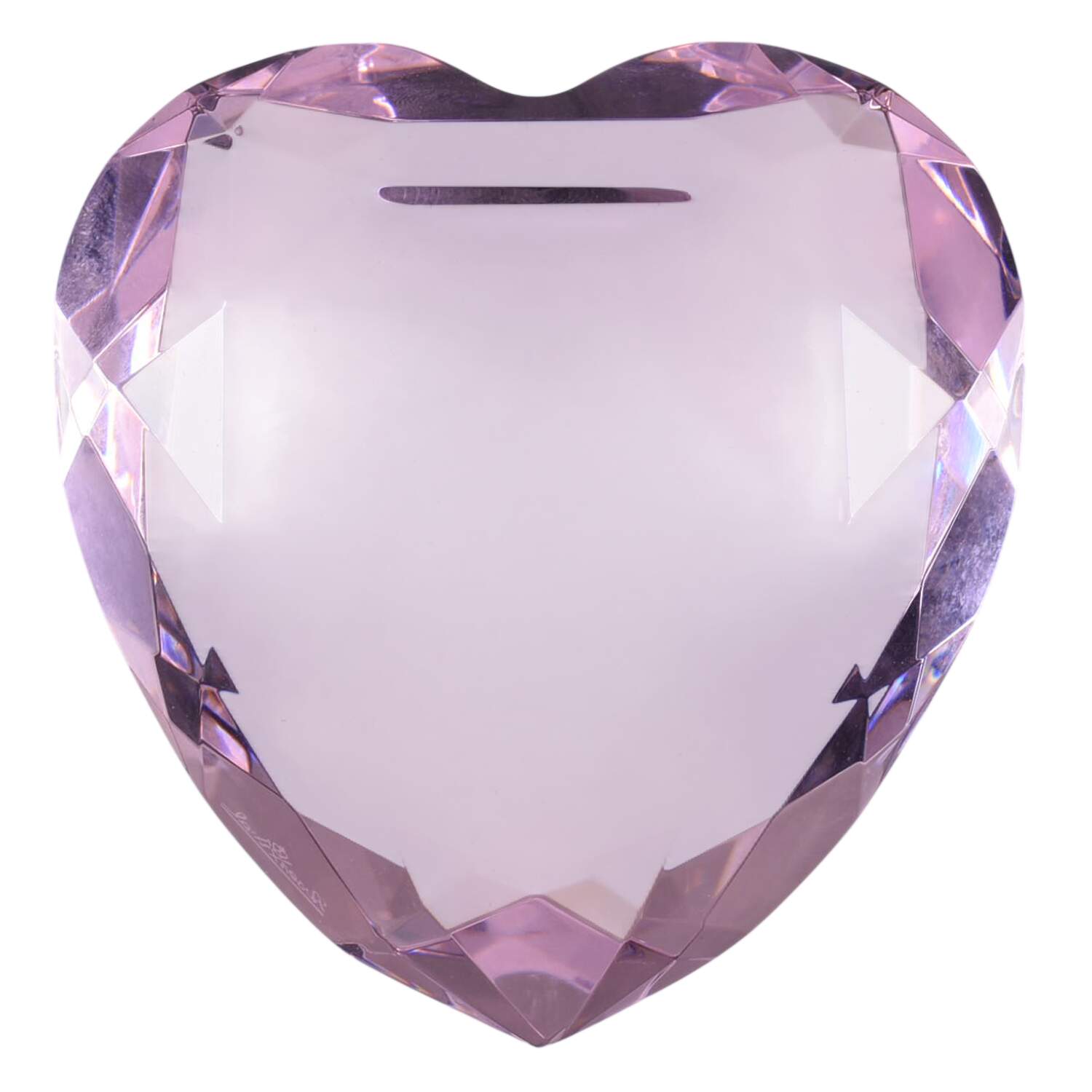 Crystal Paperweights Heart-Pink - No Box by Rosenthal-1
