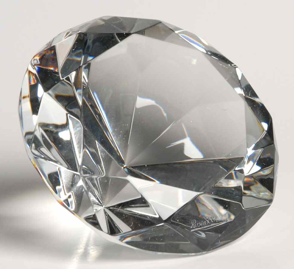 Crystal Paperweights Diamond-Clear - Boxed by Rosenthal-1