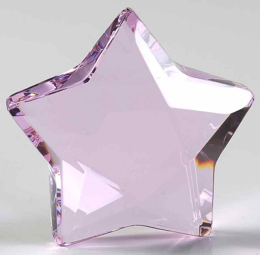 Crystal Paperweights Star-Pink - Boxed by Rosenthal-1