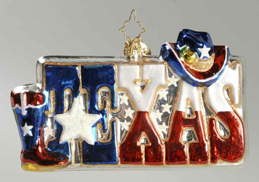 Destinations-US States Texas Hold 'Em (2 Sided) - No Box by Christopher Radko-1