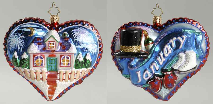 Heart To Heart January - No Box by Christopher Radko-1