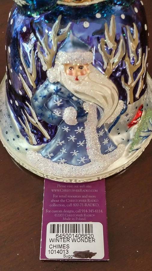 Bells of Cedar Hill Winter Wonder Chimes - No Box by Christopher Radko-1