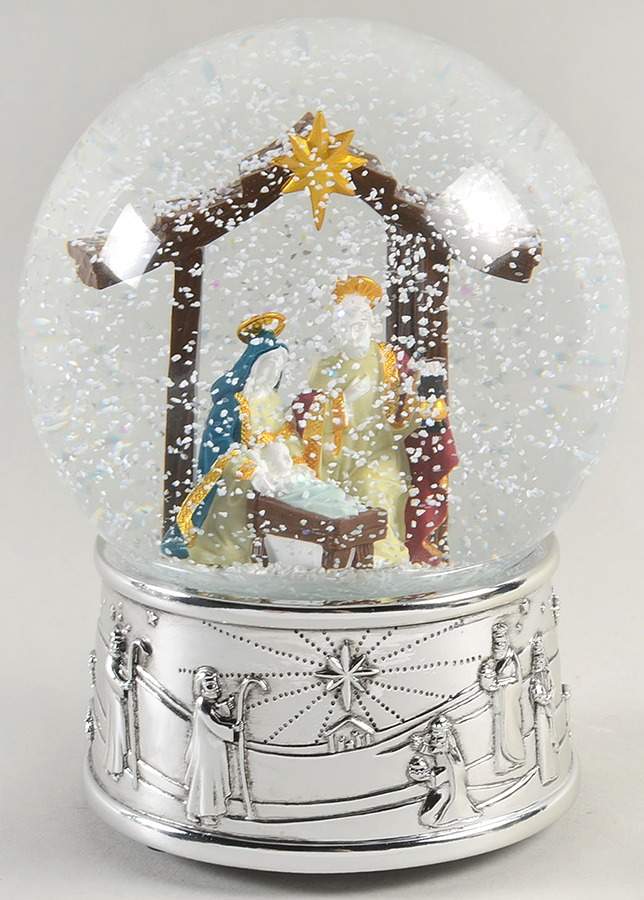 Christmas Snowglobes Nativity-O Little Town Of Bethlehem - Boxed by Reed & Barton-1