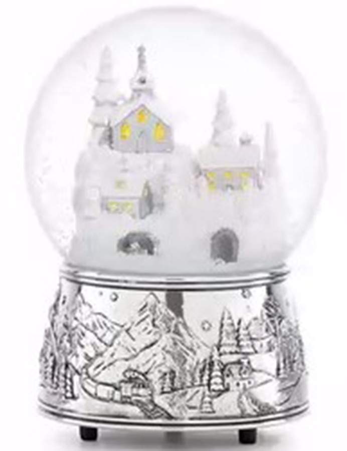Christmas Snowglobes Village-Silent Night - Boxed by Reed & Barton-1
